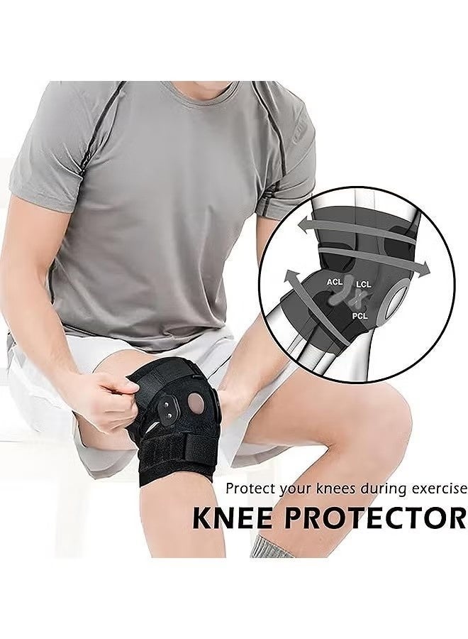 Arabest Women and Men Decompression Knee Brace, Adjustable Support for Knee Pain for Pain Relief Meniscus Tear Running Workout (Black) - Image 5